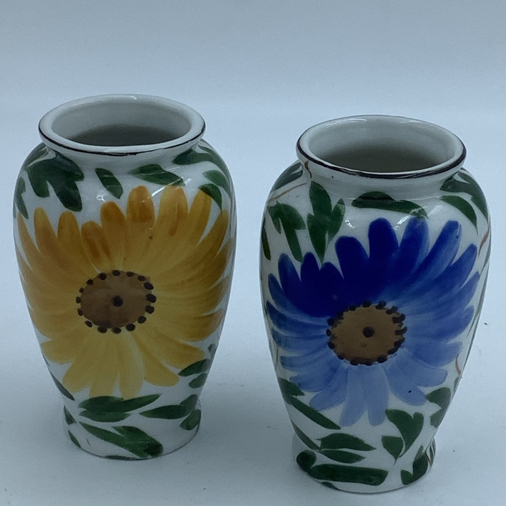 Pair of Mini Flower Vases Made in Japan